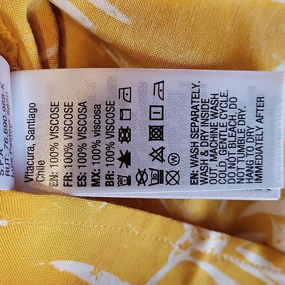 Roxy womens Mineral Yellow Floral Ruffle strap blouse size large - Picture 11 of 12